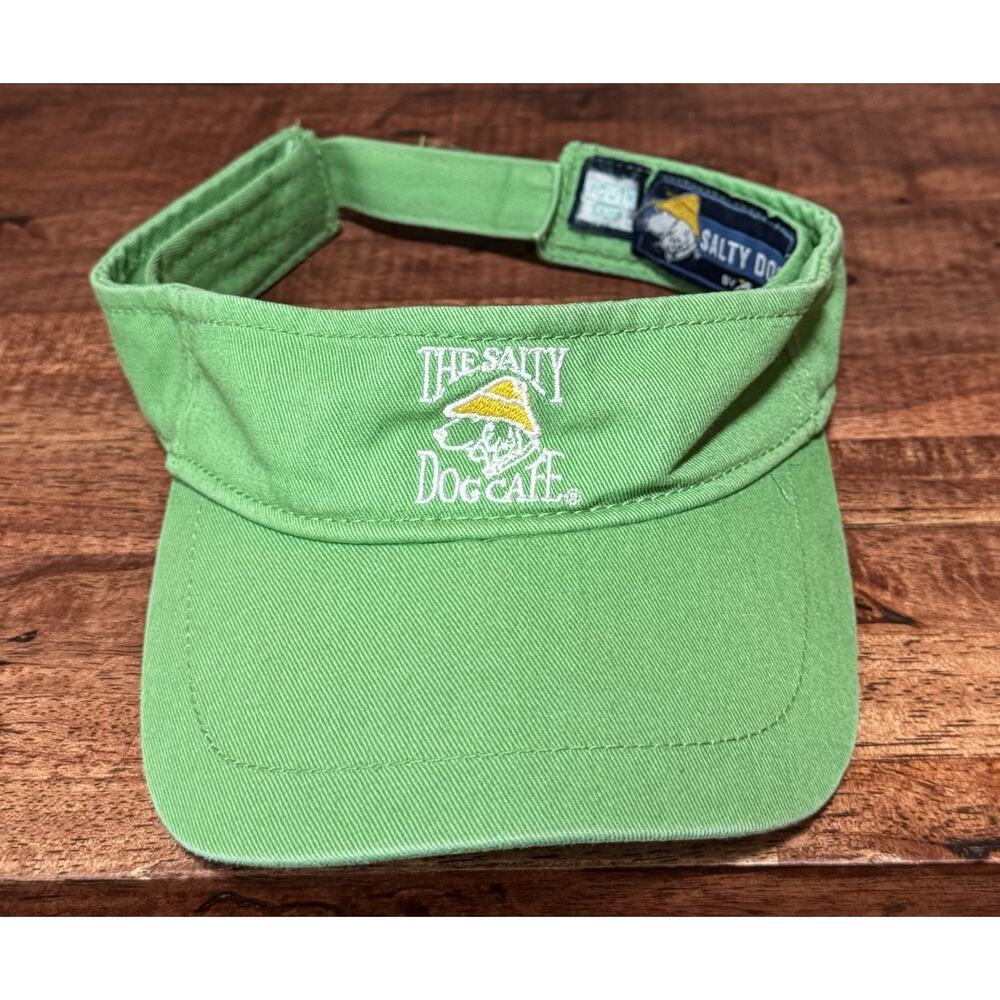 Youth Salty Dog Cafe Adjustable Visor Hat Cap Green Hilton Head SC